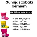 Gumijas zābacińi bērniem (zēni/meitenes)