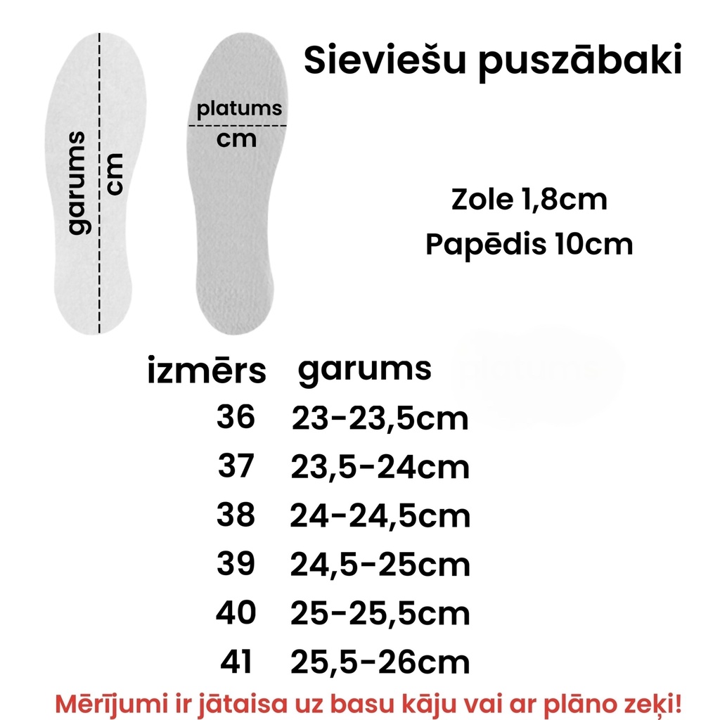 Sieviešu puszābaki uz papēža